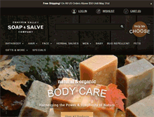 Tablet Screenshot of chagrinvalleysoapandsalve.com